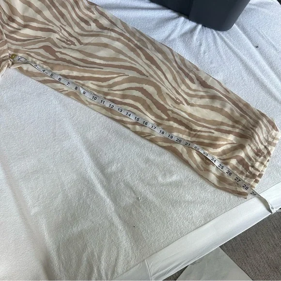 Soft Surroundings Safi Tan Cream Zebra Print Wide Leg pants - Picture 12 of 12
